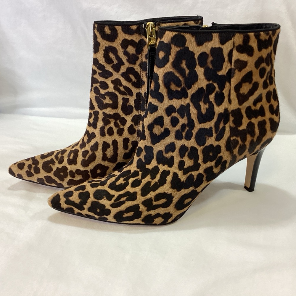 Sam Edelman Leopard Print Ankle Booties SZ 8M $120